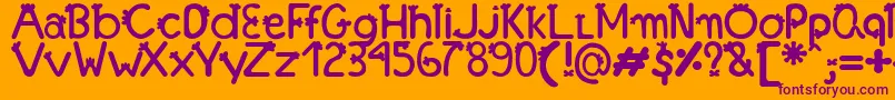 Fonte Franjinha   Antonia Fagnia Font – Purple Fonts on Orange Background