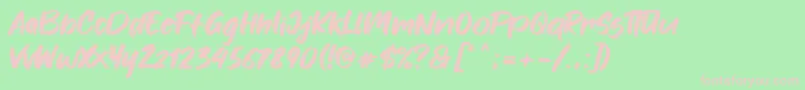 Fonters Font – Pink Fonts on Green Background