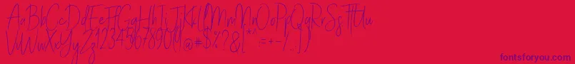 StayClassySldt Font – Purple Fonts on Red Background