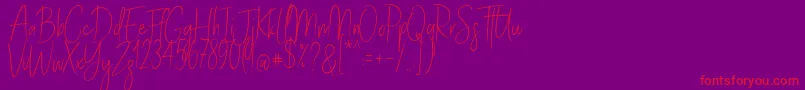 StayClassySldt Font – Red Fonts on Purple Background