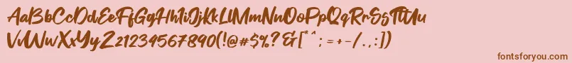 Fontgrab Font – Brown Fonts on Pink Background