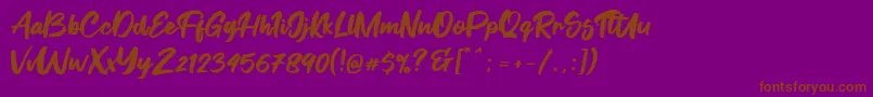 Шрифт Fontgrab – коричневые шрифты на фиолетовом фоне