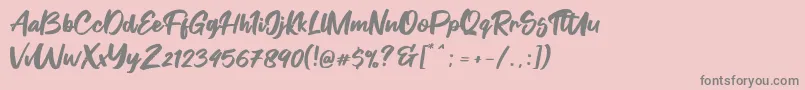 Fontgrab Font – Gray Fonts on Pink Background