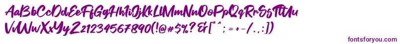 Fontgrab Font – Purple Fonts on White Background