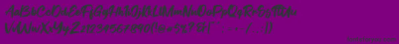 Fontgrab-Schriftart – Schwarze Schriften auf violettem Hintergrund