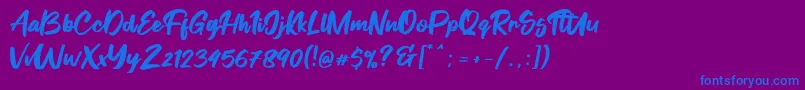 Fontgrab Font – Blue Fonts on Purple Background