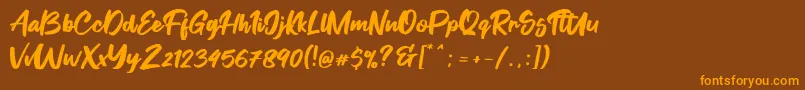 Fontgrab Font – Orange Fonts on Brown Background