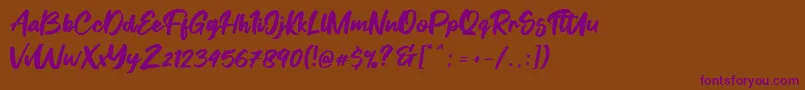 Шрифт Fontgrab – фиолетовые шрифты на коричневом фоне