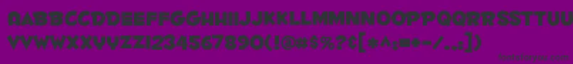 Шрифт FONTH    – чёрные шрифты на фиолетовом фоне