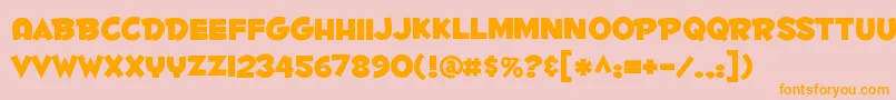 FONTH   -Schriftart – Orangefarbene Schriften auf rosa Hintergrund