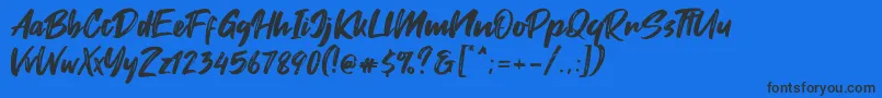 Fontjek Font – Black Fonts on Blue Background