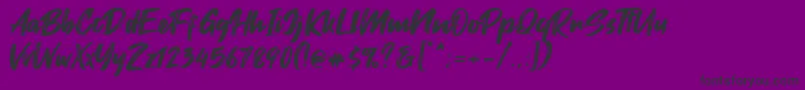 Fontjek-fontti – mustat fontit violetilla taustalla