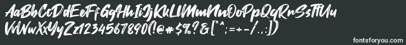 Fontjek-fontti – valkoiset fontit mustalla taustalla