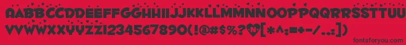 FONTL    Font – Black Fonts on Red Background