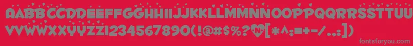 FONTL    Font – Gray Fonts on Red Background