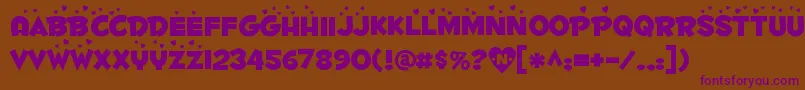 FONTL    Font – Purple Fonts on Brown Background