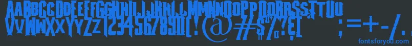 fontmageddon Font – Blue Fonts on Black Background