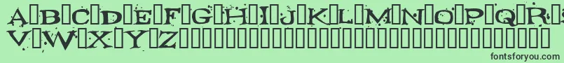 フォントFONTOCID – 緑の背景に黒い文字