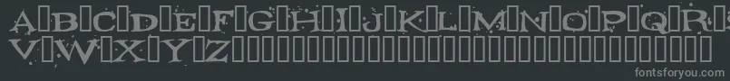 フォントFONTOCID – 黒い背景に灰色の文字
