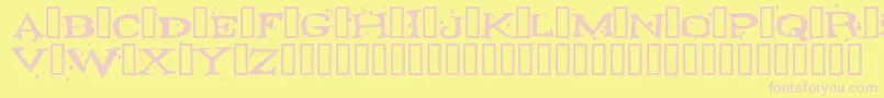 FONTOCID Font – Pink Fonts on Yellow Background