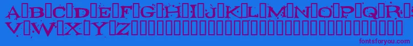 FONTOCID Font – Purple Fonts on Blue Background