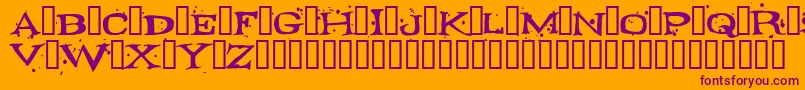 FONTOCID Font – Purple Fonts on Orange Background