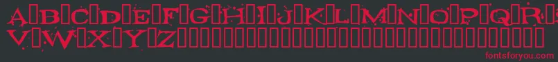 フォントFONTOCID – 黒い背景に赤い文字
