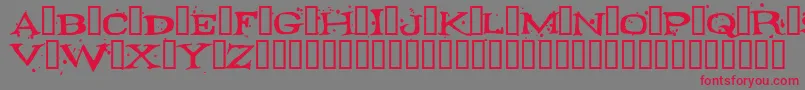 フォントFONTOCID – 赤い文字の灰色の背景