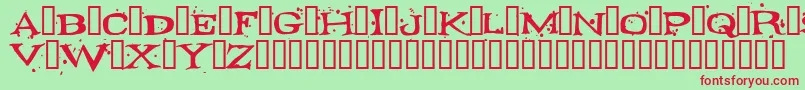 FONTOCID Font – Red Fonts on Green Background