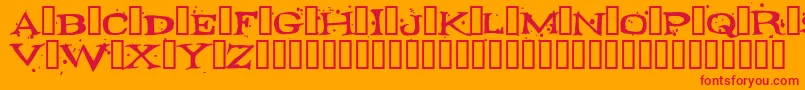 FONTOCID Font – Red Fonts on Orange Background