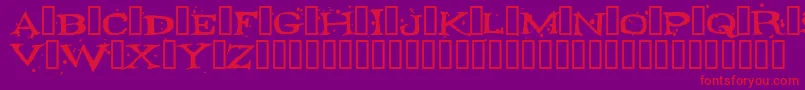 Police FONTOCID – polices rouges sur fond violet