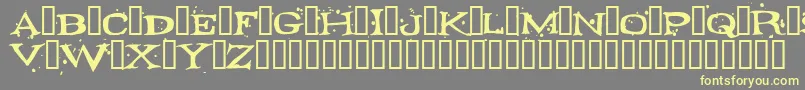 FONTOCID Font – Yellow Fonts on Gray Background