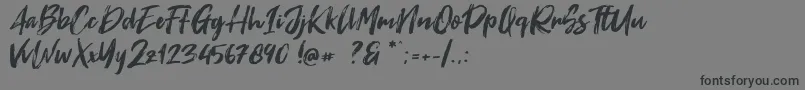 Fontrust Font – Black Fonts on Gray Background