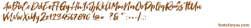 Fontrust Font – Brown Fonts on White Background