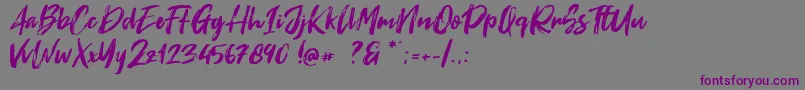 Шрифт Fontrust – фиолетовые шрифты на сером фоне