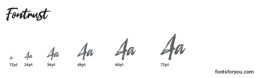 Fontrust Font Sizes