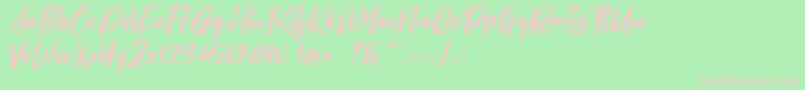 Fontrust Font – Pink Fonts on Green Background