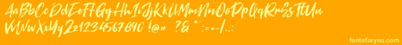 fuente Fontrust – Fuentes Amarillas Sobre Fondo Naranja