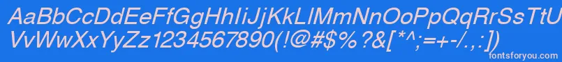 SvobodaItalic Font – Pink Fonts on Blue Background