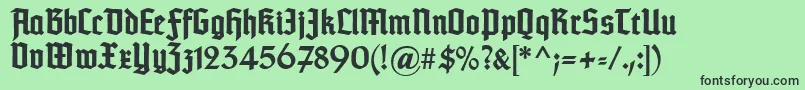 TypographertexturBold-fontti – mustat fontit vihreällä taustalla