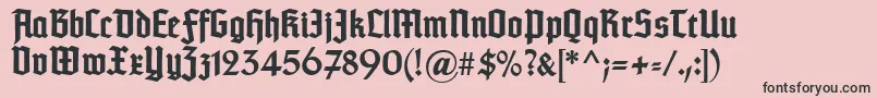 Fonte TypographertexturBold – fontes pretas em um fundo rosa