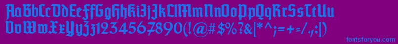 fuente TypographertexturBold – Fuentes Azules Sobre Fondo Morado