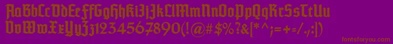 TypographertexturBold-fontti – ruskeat fontit violetilla taustalla