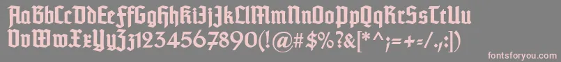 Fonte TypographertexturBold – fontes rosa em um fundo cinza