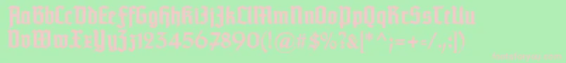 Fonte TypographertexturBold – fontes rosa em um fundo verde