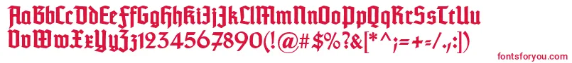 TypographertexturBold-fontti – punaiset fontit