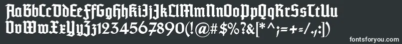 TypographertexturBold-fontti – valkoiset fontit mustalla taustalla