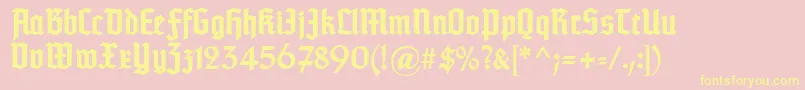 TypographertexturBold Font – Yellow Fonts on Pink Background