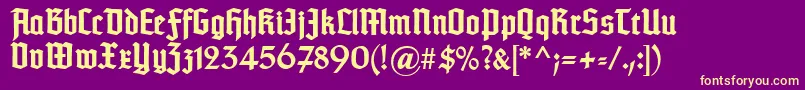 TypographertexturBold Font – Yellow Fonts on Purple Background