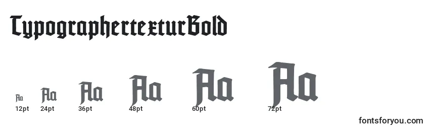 Tamaños de fuente TypographertexturBold